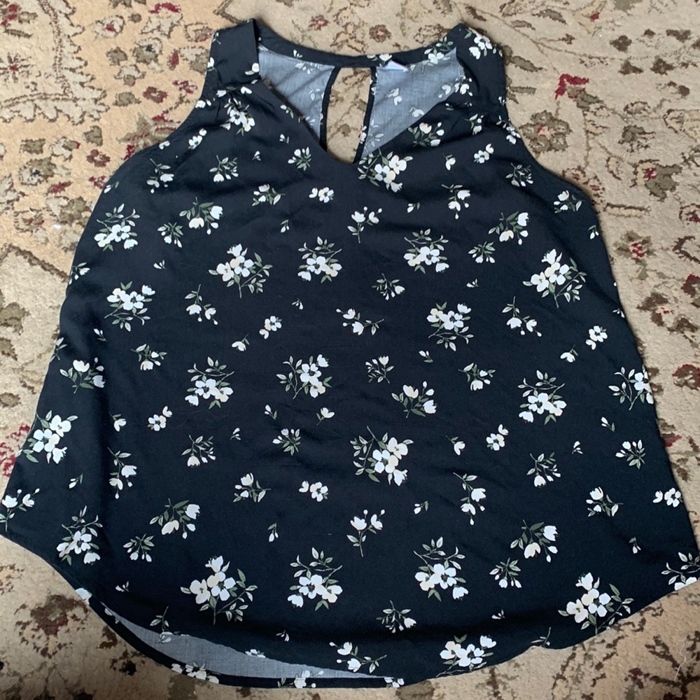 Old Navy Black Floral Top